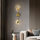 Ljojo Luxury Gold Plated LED Wall Lamp for Modern Decor