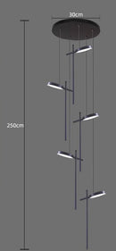Ljojo Minimalist Bedroom Headboard Pendant Light with Adjustable Multiple Headlights
