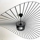 Nordic Straw Hat Pendant Lights LED Chandelier Fabric Hanging Lamps for Home Decoration by Ljojo
