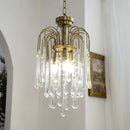 Ljojo French Luxury Crystal Chandelier Retro Glass Ceiling Pendant Lighting Bedroom Fixture