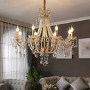 French Luxury Candle K9 Crystal Chandeliers Lights for Living Room by Ljojo