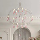 Luxury Pink Crystal Chandelier - Romantic Dining Room Lighting by Ljojo