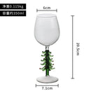 Ljojo 3D Christmas Glass Mug Cup - Snowflake Tree Snowman Design