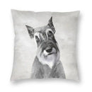 Ljojo Miniature Schnauzer Dog Cartoon Cushion Cover for Sofa - Puppy Lover's Nordic Pillow