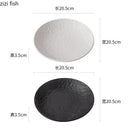 Ljojo Matte Ceramic Stone Pattern Serving Plate Dish Kitchen Tableware