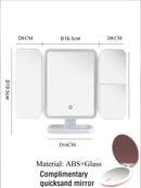 Ljojo LED Lighted Rechargeable 10x Magnifying Makeup Mirror, Foldable Double Sided Travel Beauty Mirror