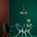 Ljojo Modern Dark Blue Glass Chandelier Pendant Light Nordic Design for Dining Room