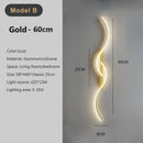 Ljojo LED Wall Light: Modern Long Strip for Bedroom and Living Room
