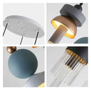 Ljojo LED Chandelier Kitchen Island Light Fixture Glass Metal Elegant Hanging Lamp Dining Room