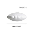Denmark Designer Silk Pendant Lamp Minimalist Nordic Wabi Sabi for Hotel Restaurant by Ljojo.