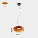 Nordic Orange Glass Led Pendant Lights Chandelier for Living Dining Room by Ljojo