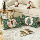 Christmas Green Linen Pillowcase by Ljojo - Festive Holiday Cushion Cover