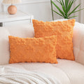 Embroidered Wool Maple Leaf Pillowcase by Ljojo - Halloween & Thanksgiving Orange Cushion Cover