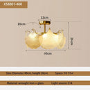 Ljojo Modern Glass LED Chandelier: Creative French Design for Living Dining Room Decor
