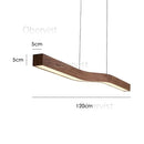 LED Pendant Lights Modern Walnut Wood Metal Chandeliers by Ljojo for Dining Table Home Decor