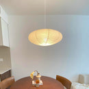 Japanese Wabi Sabi Oval Rice Paper Pendant Lights for Dining Living Room by Ljojo