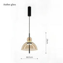 Nordic Glass Pendant Light Clear Gray Modern Hanging Lamp by Ljojo