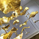 Ljojo Lotus Leaf Chandelier: Luxury Copper Dining Room Pendant Light
