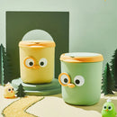 Ljojo Mini Desktop Trash Can with Lid for Office and Home