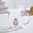 Ljojo 3D Cartoon Animal Glass Cup - Cute Single Layer Cup for Water, Coffee, Juice