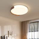 Walnut LED Ceiling Light Living Room Chandelier Ljojo - Modern Round Wooden Lamp Fixture