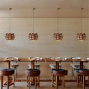 Ljojo Modern Wooden Petals Chandelier Light for Stylish Japanese Restaurant Decor
