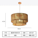 Ljojo Modern Minimalist Nordic Rattan Bucket Chandelier for Living Room Decoration