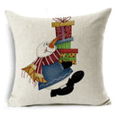 Christmas Santa Claus Pillowcase: Ljojo Linen Decoration for Car Sofa 45cm * 45cm