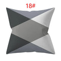 Ljojo 18" Sliver Grey Geometry Striped Pillowcase Home Decor Pillow Cover