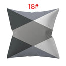 Ljojo 18" Sliver Grey Geometry Striped Pillowcase Home Decor Pillow Cover