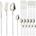 Ljojo 24-Piece Stainless Steel Cutlery Set Christmas Dinnerware Silverware Set