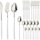 Ljojo 24-Piece Stainless Steel Cutlery Set Christmas Dinnerware Silverware Set