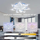 Ljojo Lotus Ceiling Chandelier: Modern Luxury LED Bedroom Lamp Art Decor Lighting