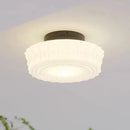 French Retro Medieval Cream Glass Ceiling Lights LED E27 Home Decorative Ceiling Lamp Ljojo