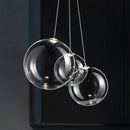 Nordic Glass Pendant Lamp Chrome Chandelier for Kitchen Dining Room by Ljojo
