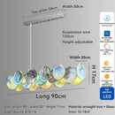 Nordic Green Glass Chandelier Luxury LED Pendant Light Dining Room Living Room Decor Ljojo