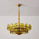 Murano Pink Art Deco Glass LED Chandelier - Elegant Foyer Pendant Lamp by Ljojo