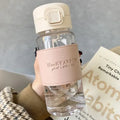 Ljojo 500ml Clear Leakproof Water Bottle with Straw - Portable for Travel & Office