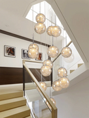 LED Staircase Chandelier Modern Glass Hollow Sphere Ljojo