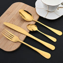 Ljojo 16-Piece Stainless Steel Western Dinnerware Cutlery Set
