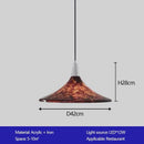 Ljojo Retro Trumpet LED Pendant Light Modern Chandelier for Bedroom Dining Room Unique Gradient Gradient