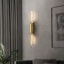 Copper Wall Lamp Modern Minimalist Nordic Indoor Lighting Glass Strip - Ljojo