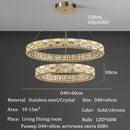 Nordic Style Crystal Chandelier Pendant Ceiling Lamp - Luxurious LED Lighting by Ljojo