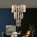 Ljojo Luxury Acrylic LED Chandelier Staircase Villa Pendant Light Fixtures