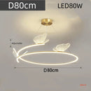 Minimalist Luxury LED Chandelier Butterfly Circle Pendant Light Home Room Decor Ljojo