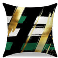 Ljojo Modern Abstract Gold Green Pattern Pillow Covers - Sofa Bedroom Car Design