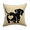 Embroidered Animal Cushion Cover 45x45cm by Ljojo - Puppy Horse Panda Bunny Zebra