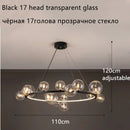 Nordic Design LED Pendant Lights: Sleek Glass Bubble Hanging Lamp by Ljojo