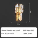 Ljojo Light Luxury Crystal Wall Lamp for Living Room, Bedroom, Study, and Hallway