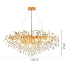 LED Crystal Water Drop Chandelier Lamp for Nordic Luxury Home Decor by Ljojo